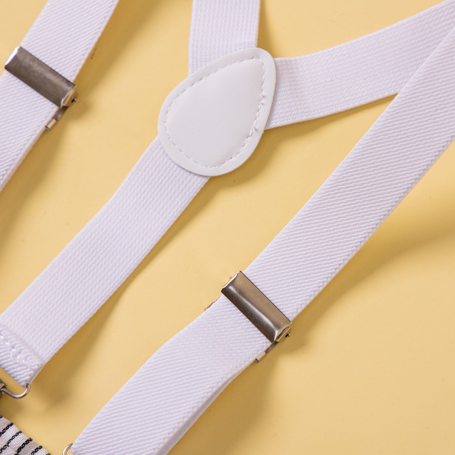 Boys White Shirt Collar Pure Cotton Shirt & Trousers With Suspenders