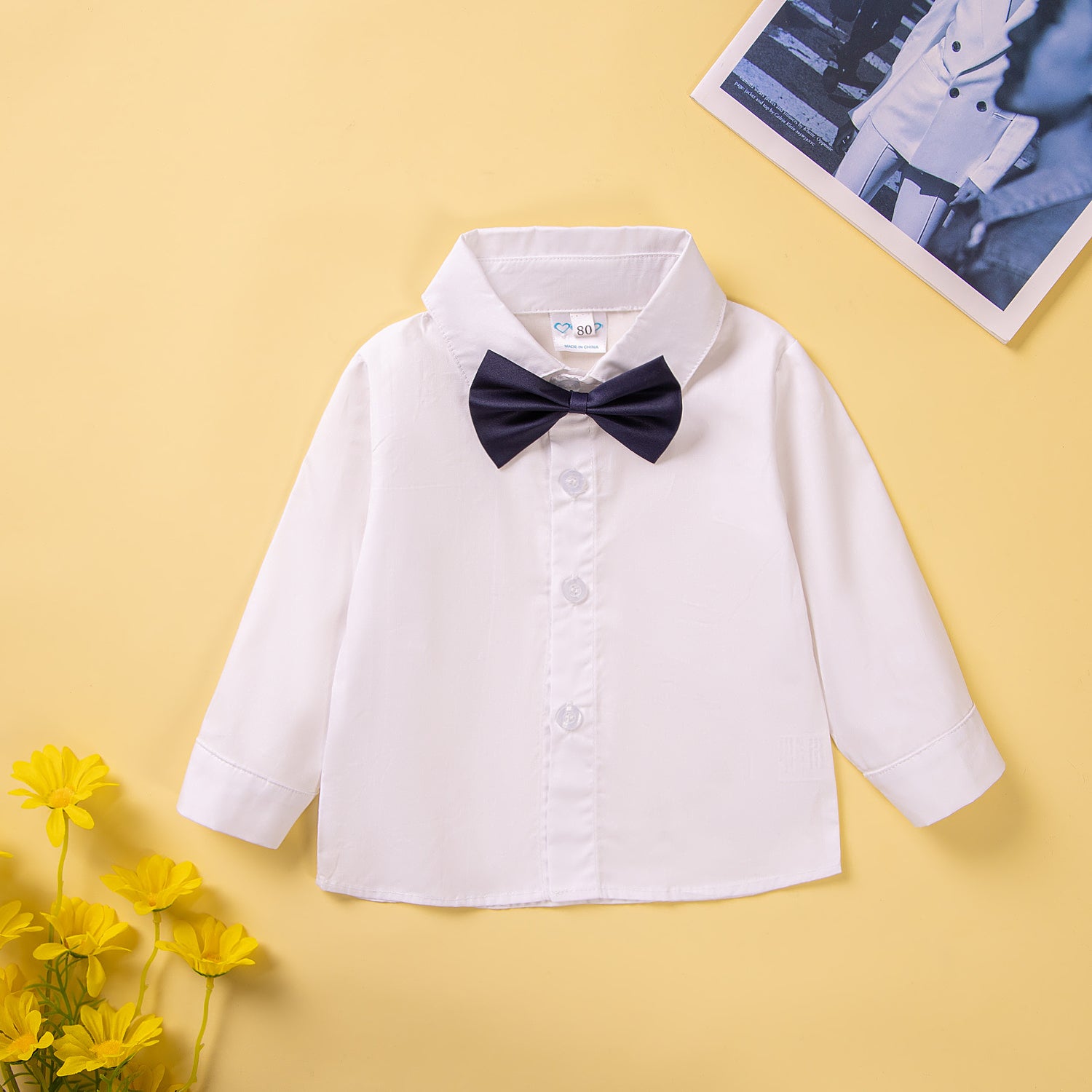Boys Blue V-neck Pure Cotton 3 Piece Suit