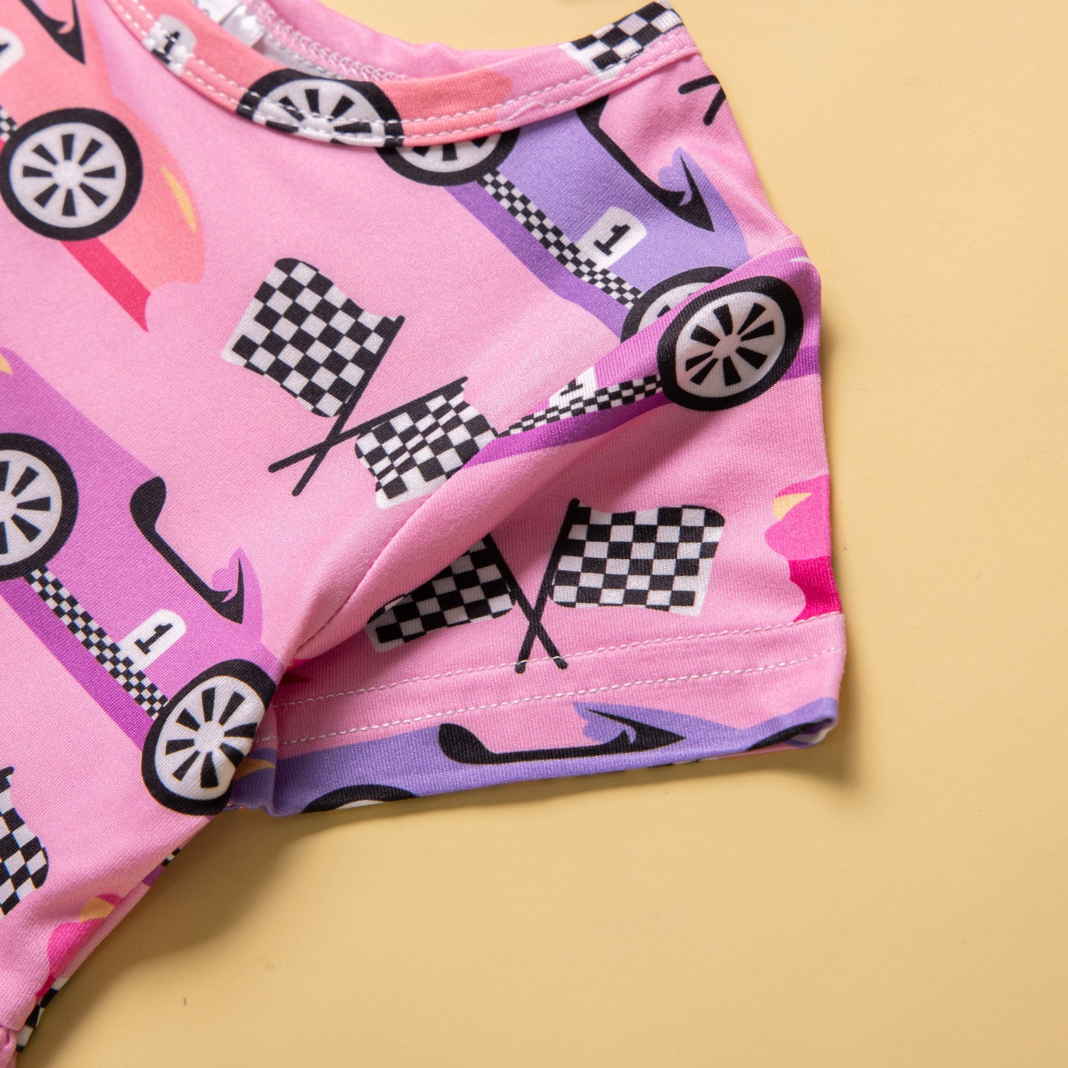 Girls Pink & Black Graphic Printed Fit and Flare Mini Dress