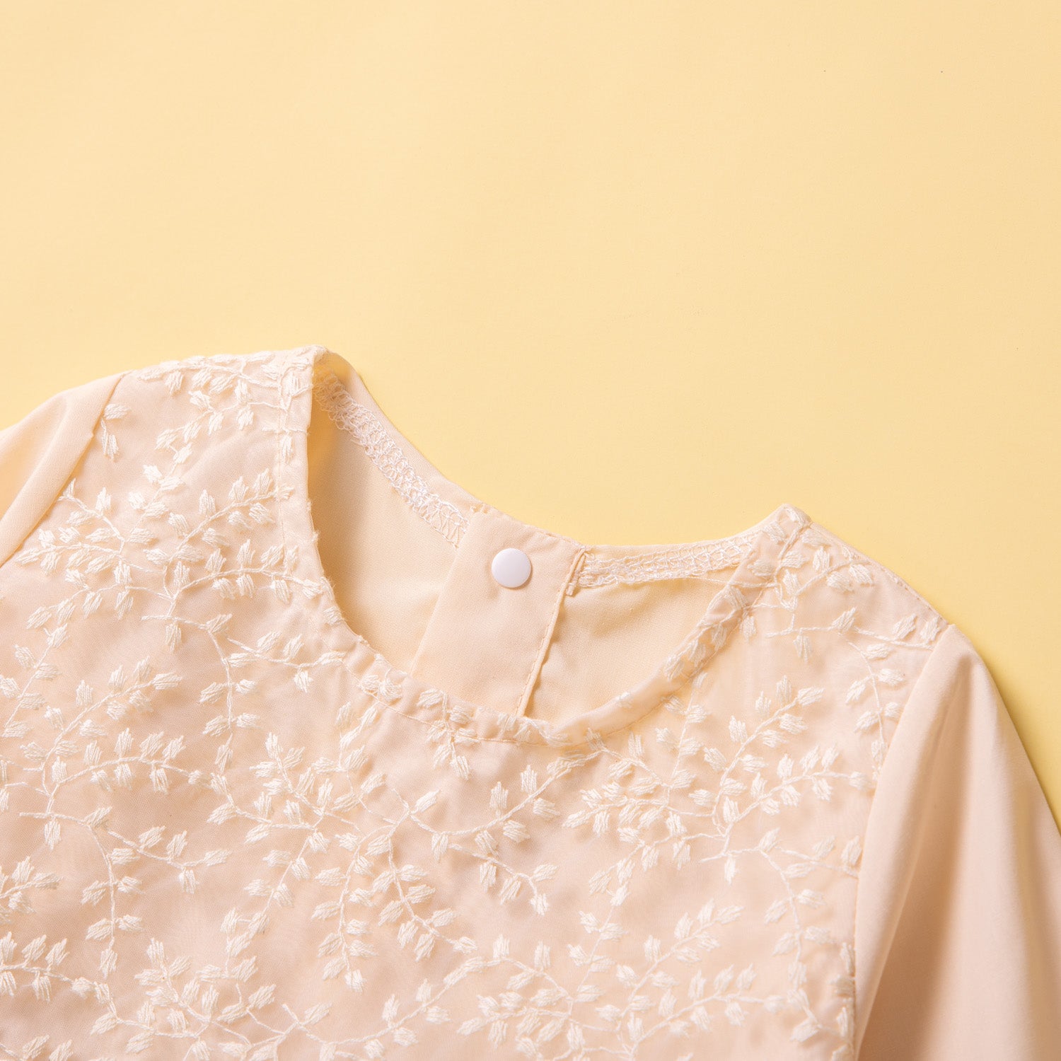 Girls Pink Floral Embroidered Fit & Flare Dress