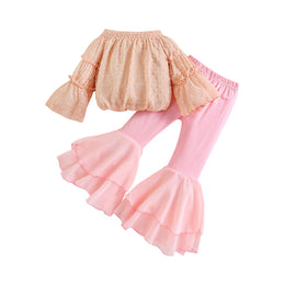 Girls Pink Top With Palazzos