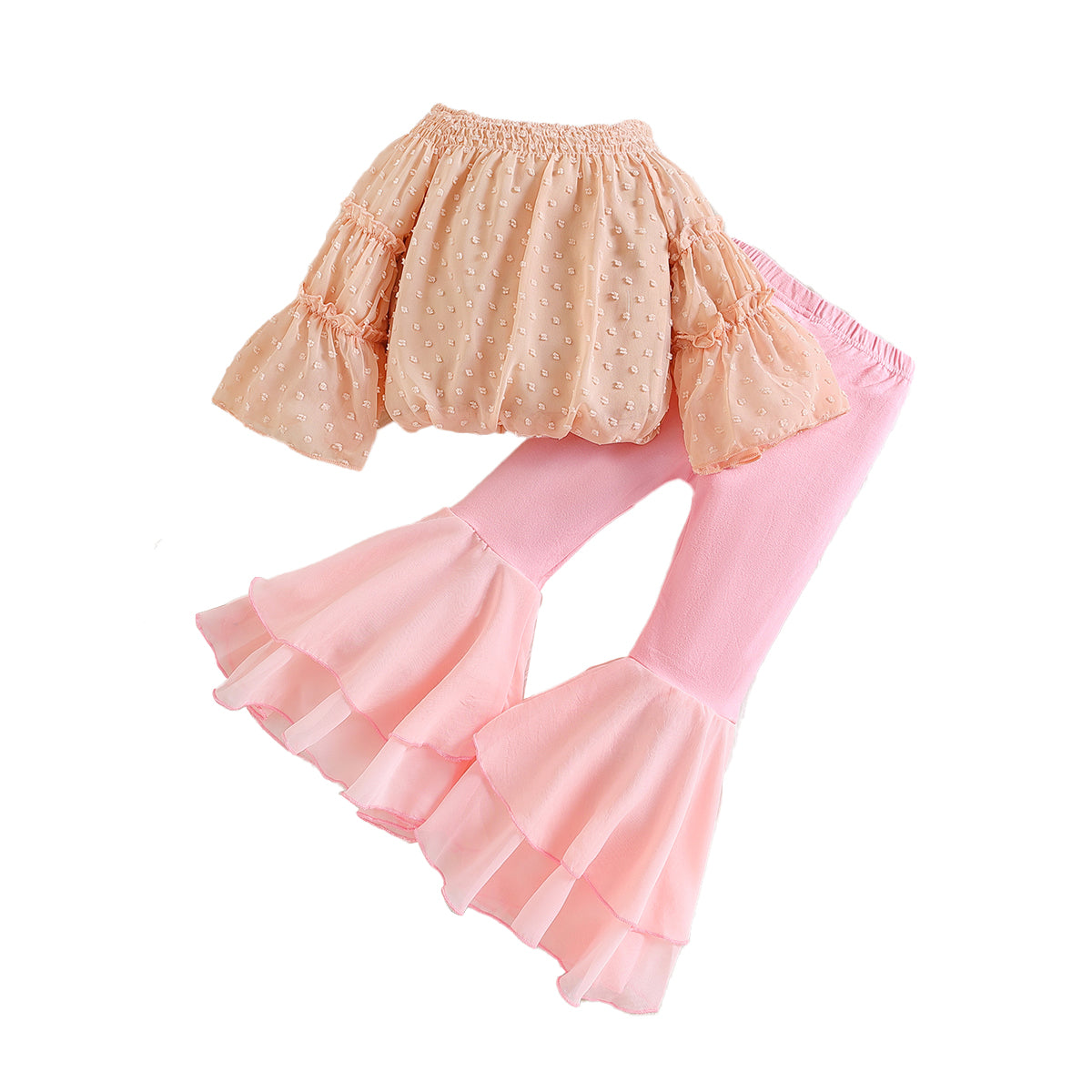 Girls Pink Top With Palazzos