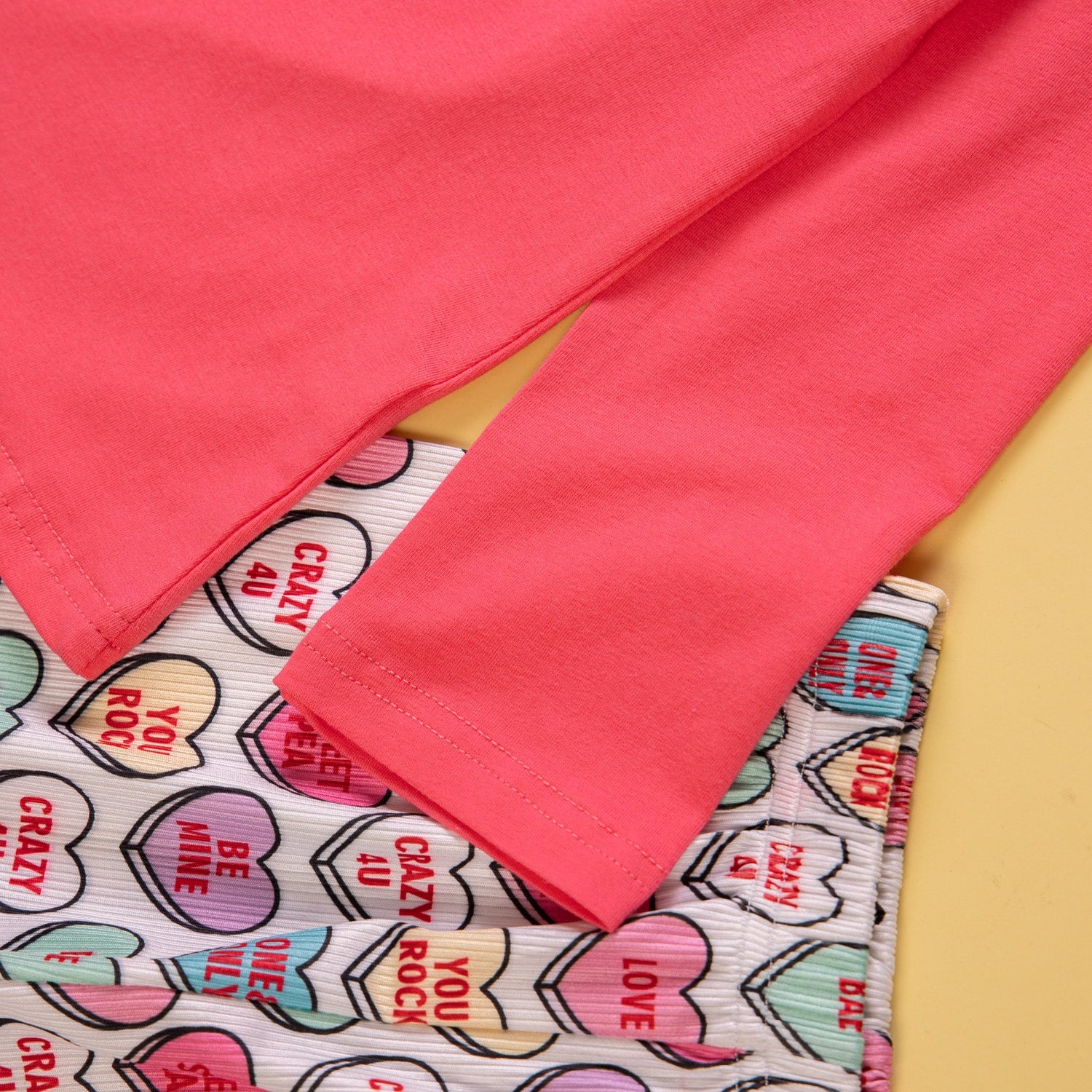 Girls Pink Printed T-shirt With Palazzos