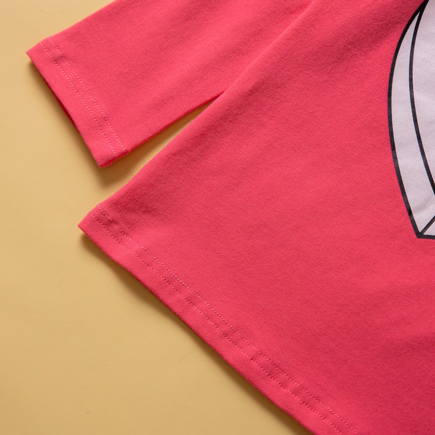 Girls Pink Printed T-shirt With Palazzos