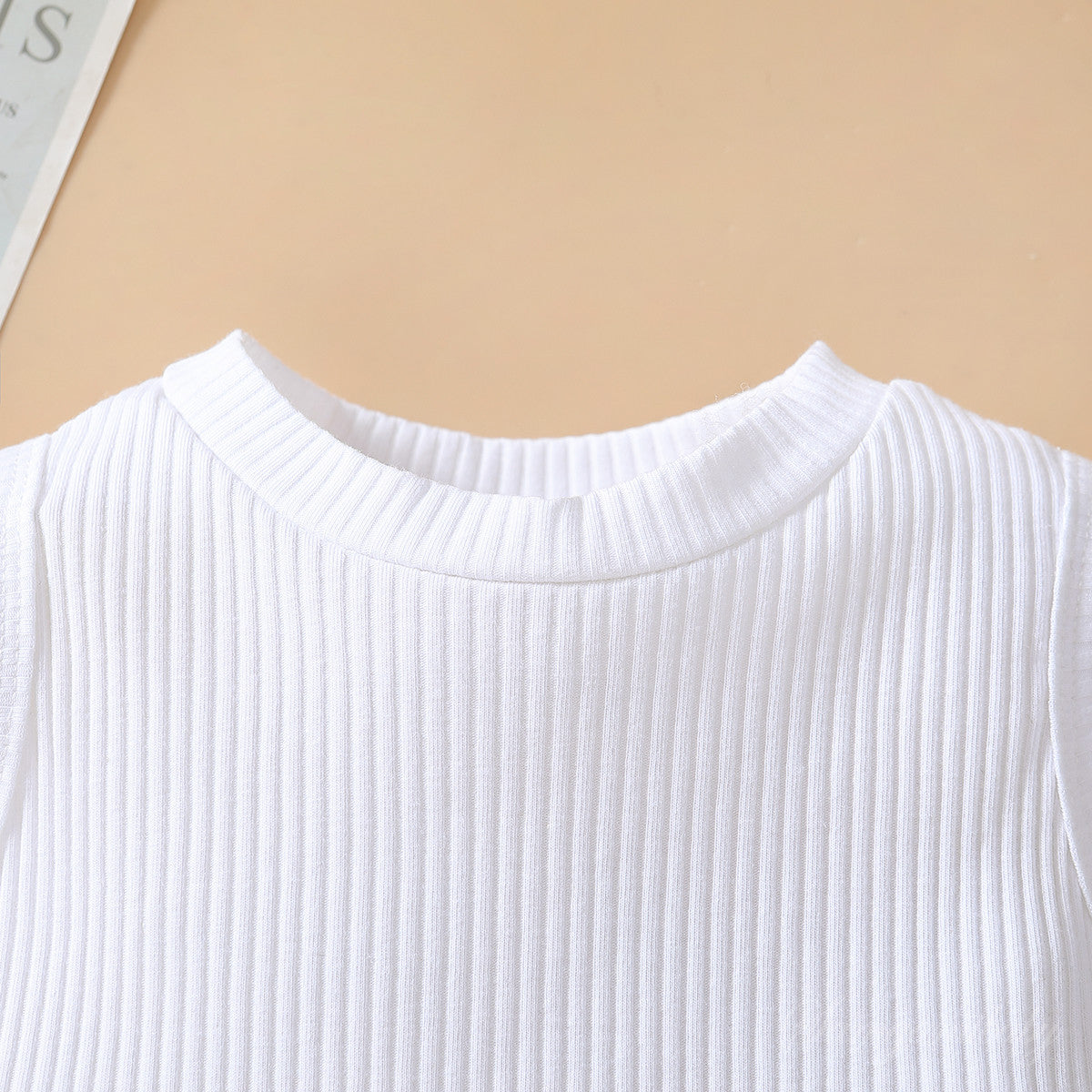 Girls White Striped Top with Trousers