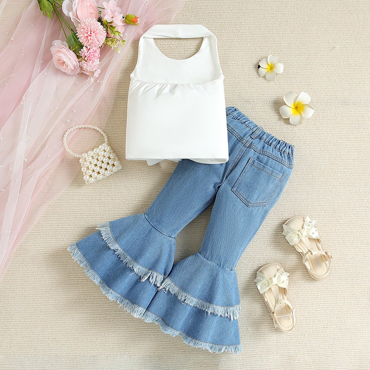 Girls Top with Palazzos