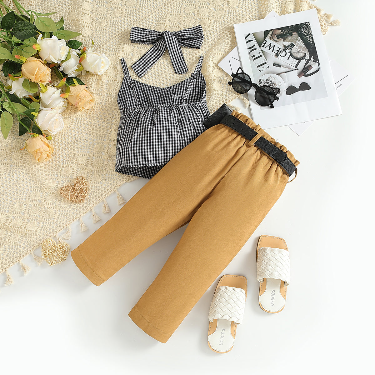 Girls Printed Top with Palazzos