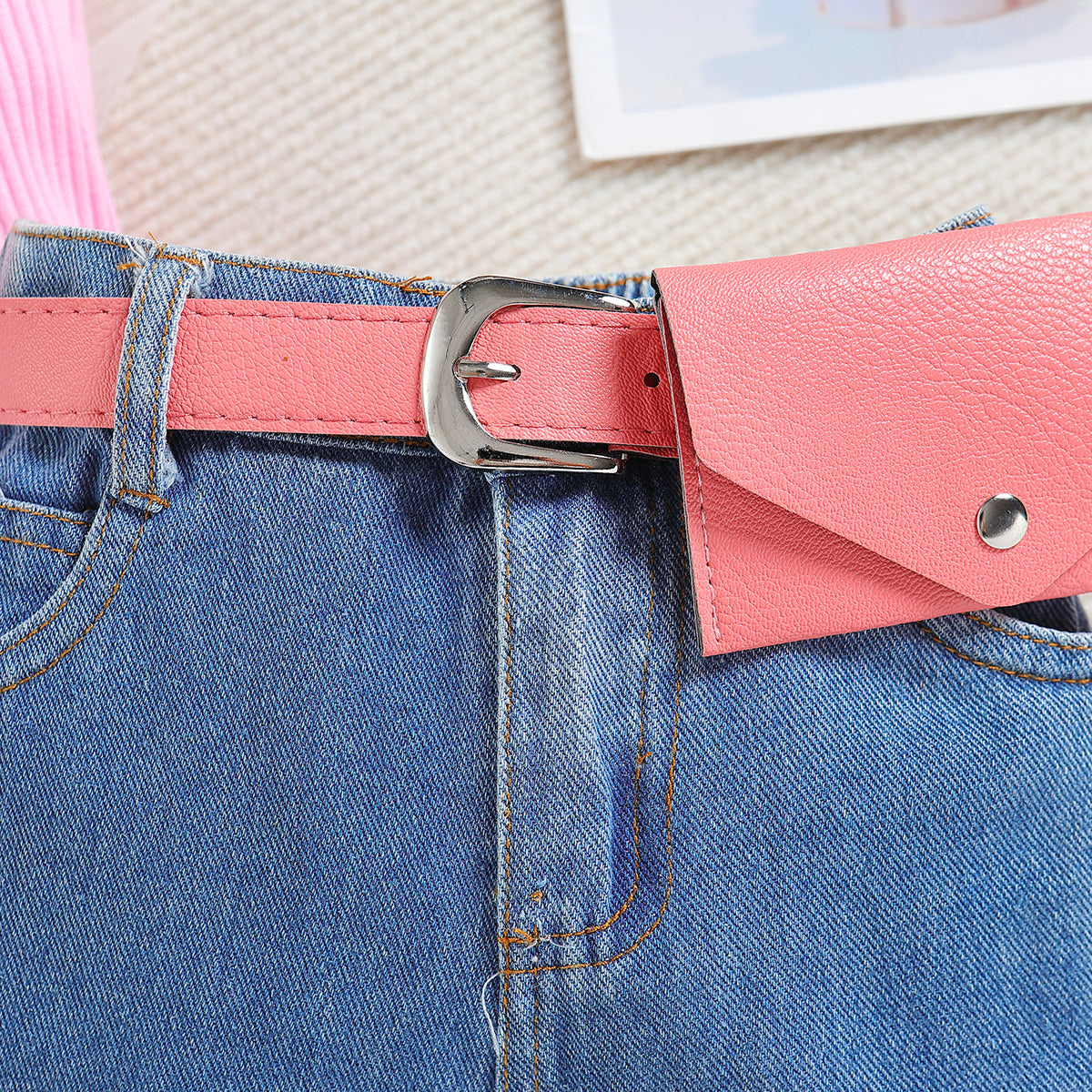 Girls Pink Halter Neck Top with Shorts