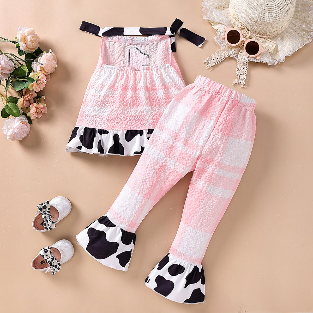 Girls Printed Top with Trousers