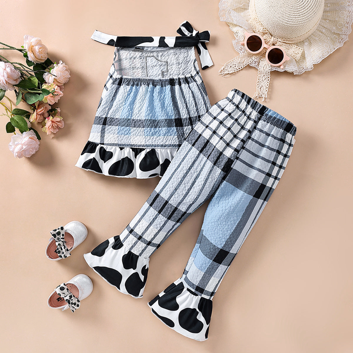 Girls Printed Top with Trousers