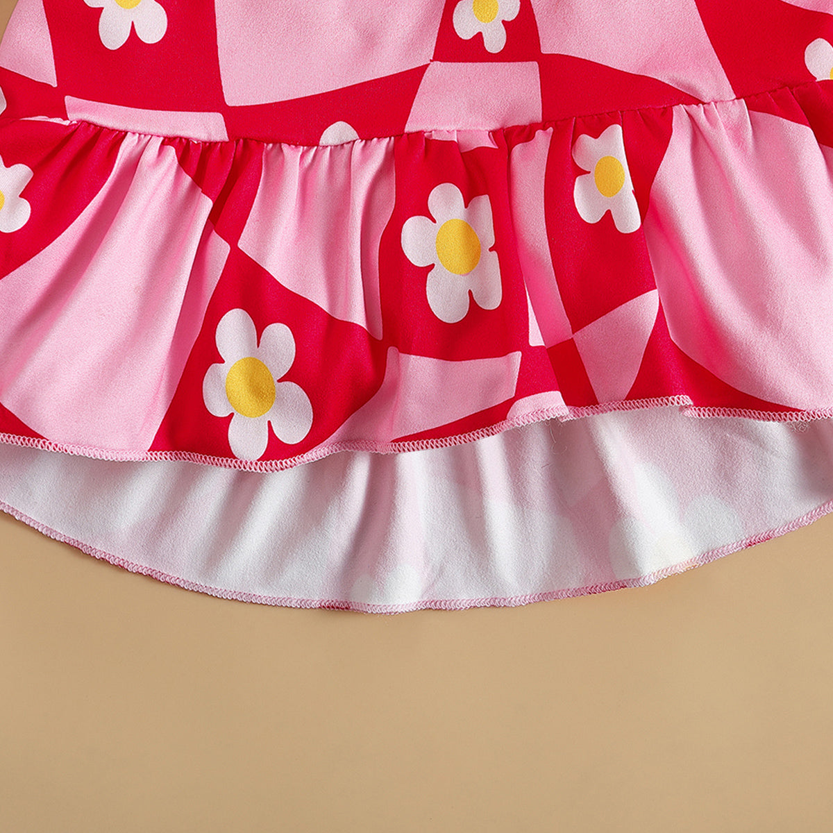 Girls Fuchsia Shoulder Strapped Printed Top with Shorts