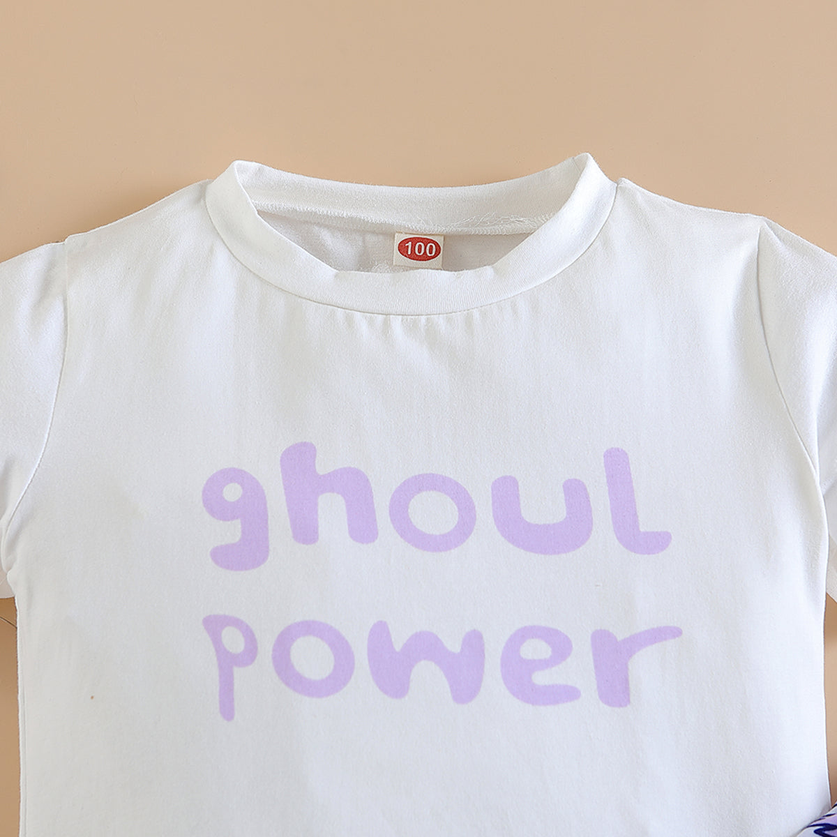 Girls White Printed T-shirt With Palazzos