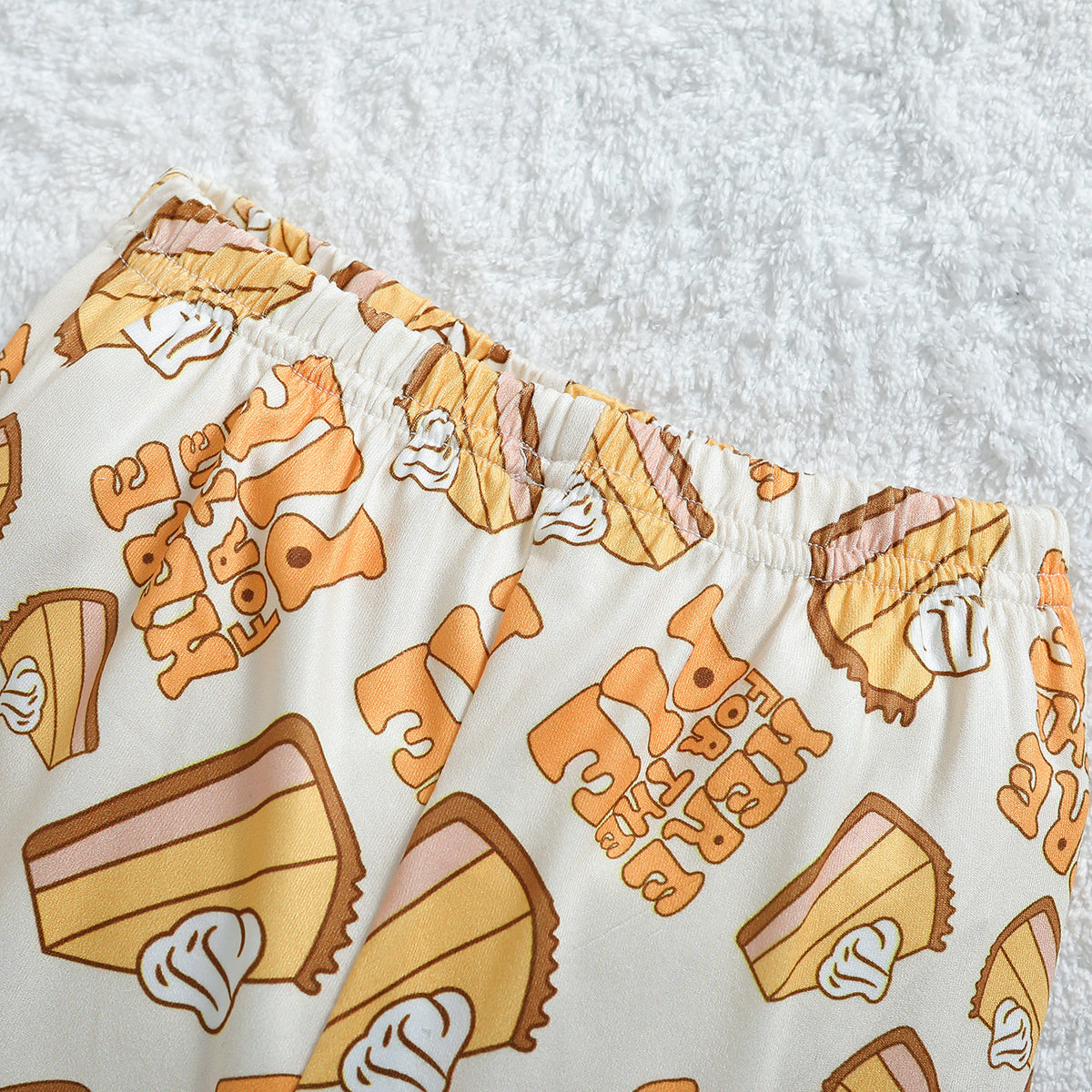 Girls Brown & White Printed Top With Palazzos