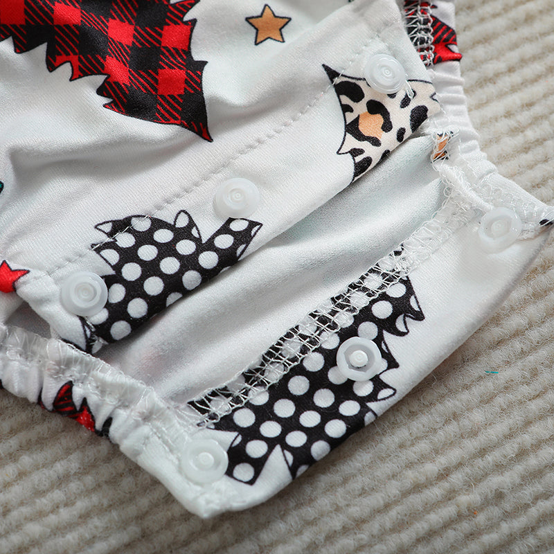 Girls White & Red Conversational Printed T-shirt With Flared Trousers