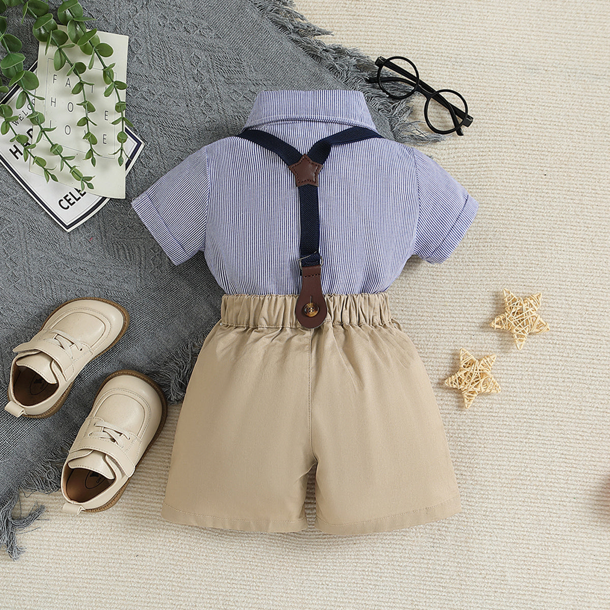Boys Striped Shirt with Shorts