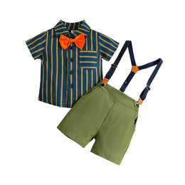 Boys Striped Shirt with Shorts