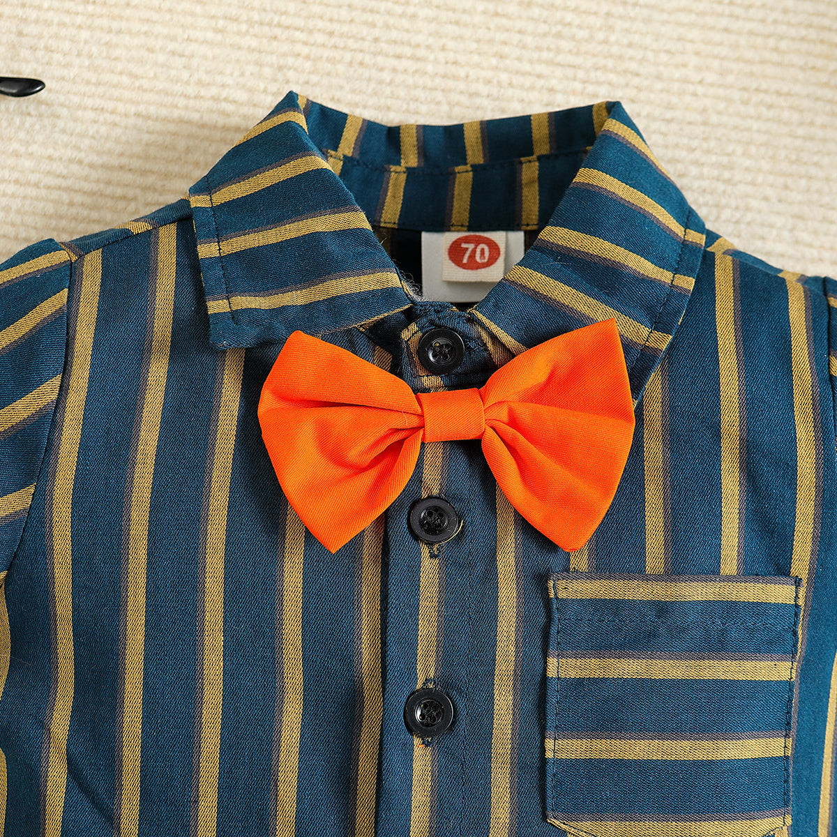 Boys Striped Shirt with Shorts