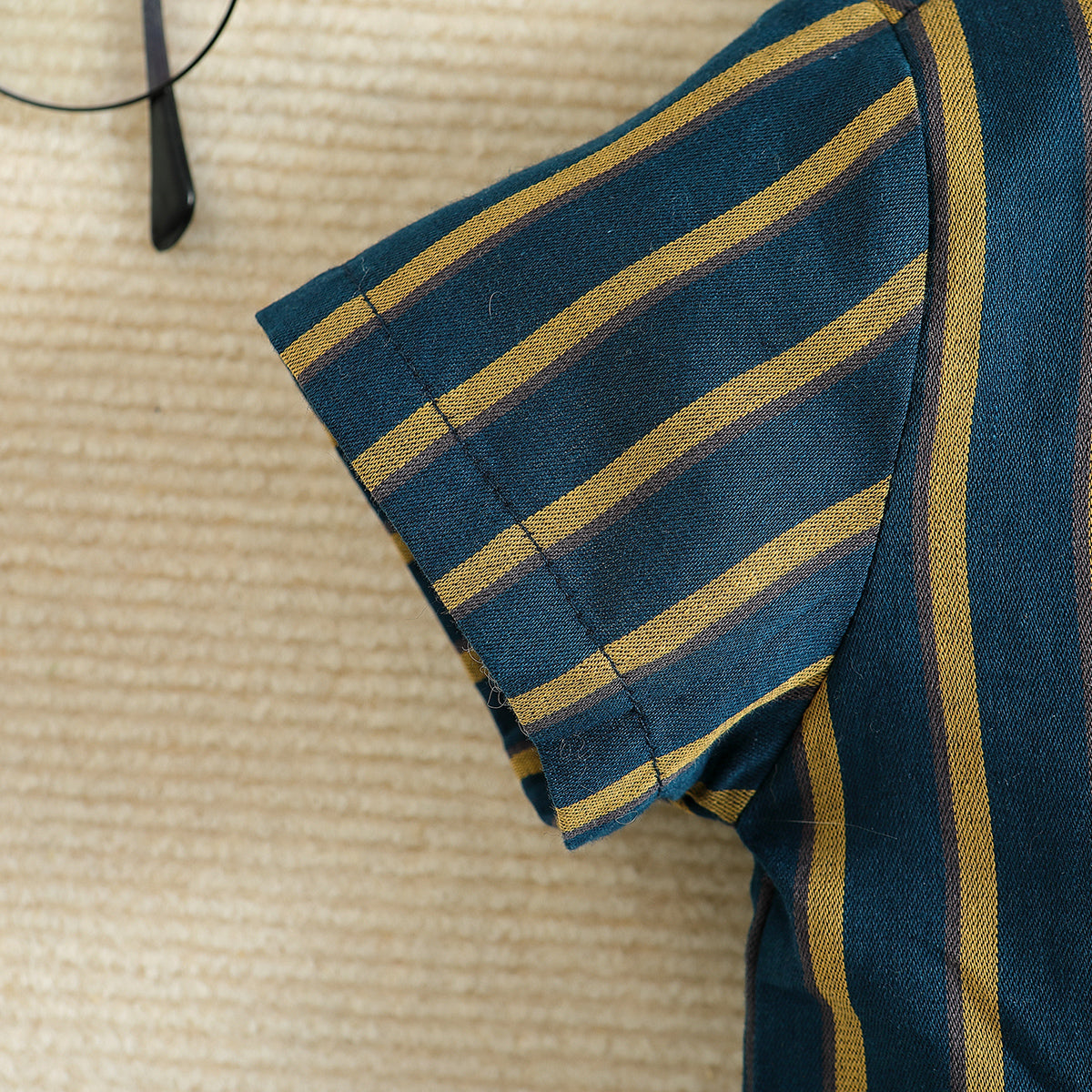 Boys Striped Shirt with Shorts