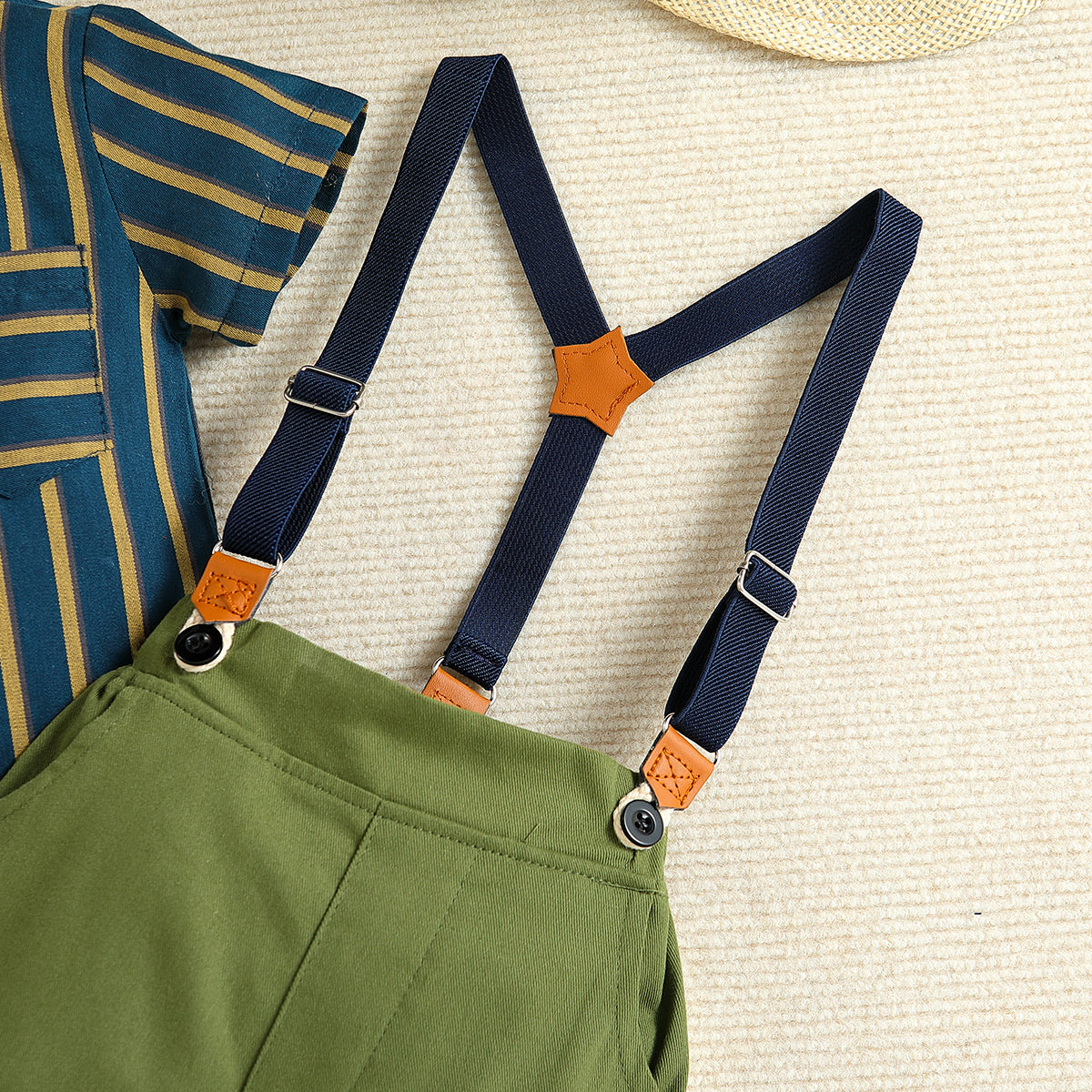 Boys Striped Shirt with Shorts