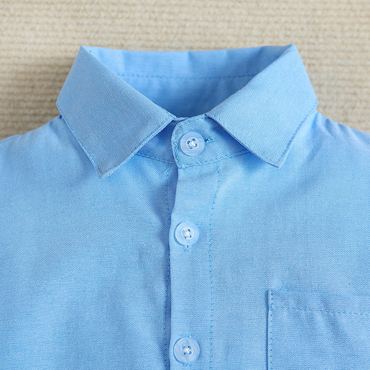 Boys Blue Shirt Collar Shirt with Jeans