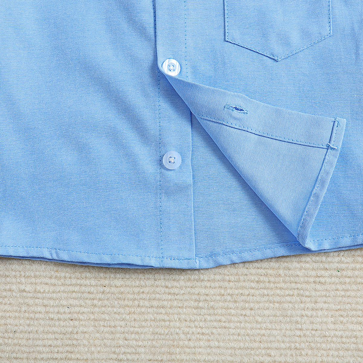 Boys Blue Shirt Collar Shirt with Jeans