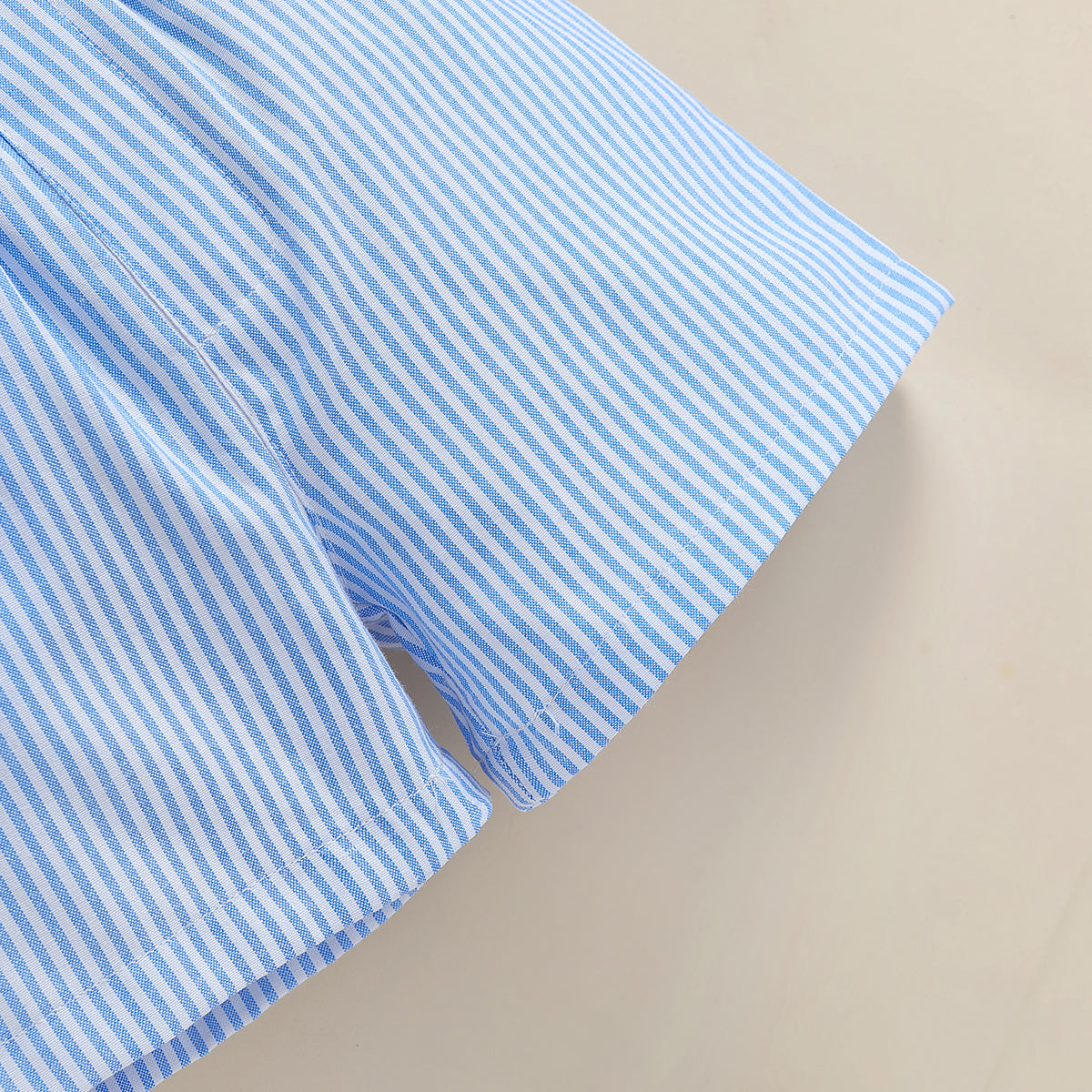 Boys Blue Shirt Collar Clothing Set