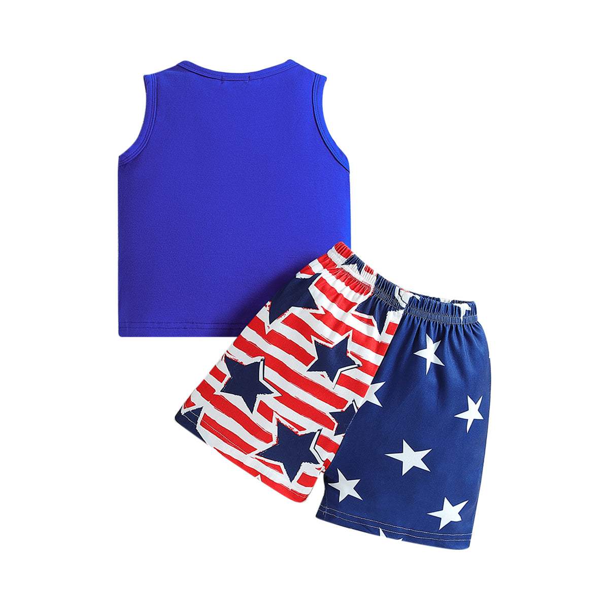 Boys Blue Printed Top with Shorts