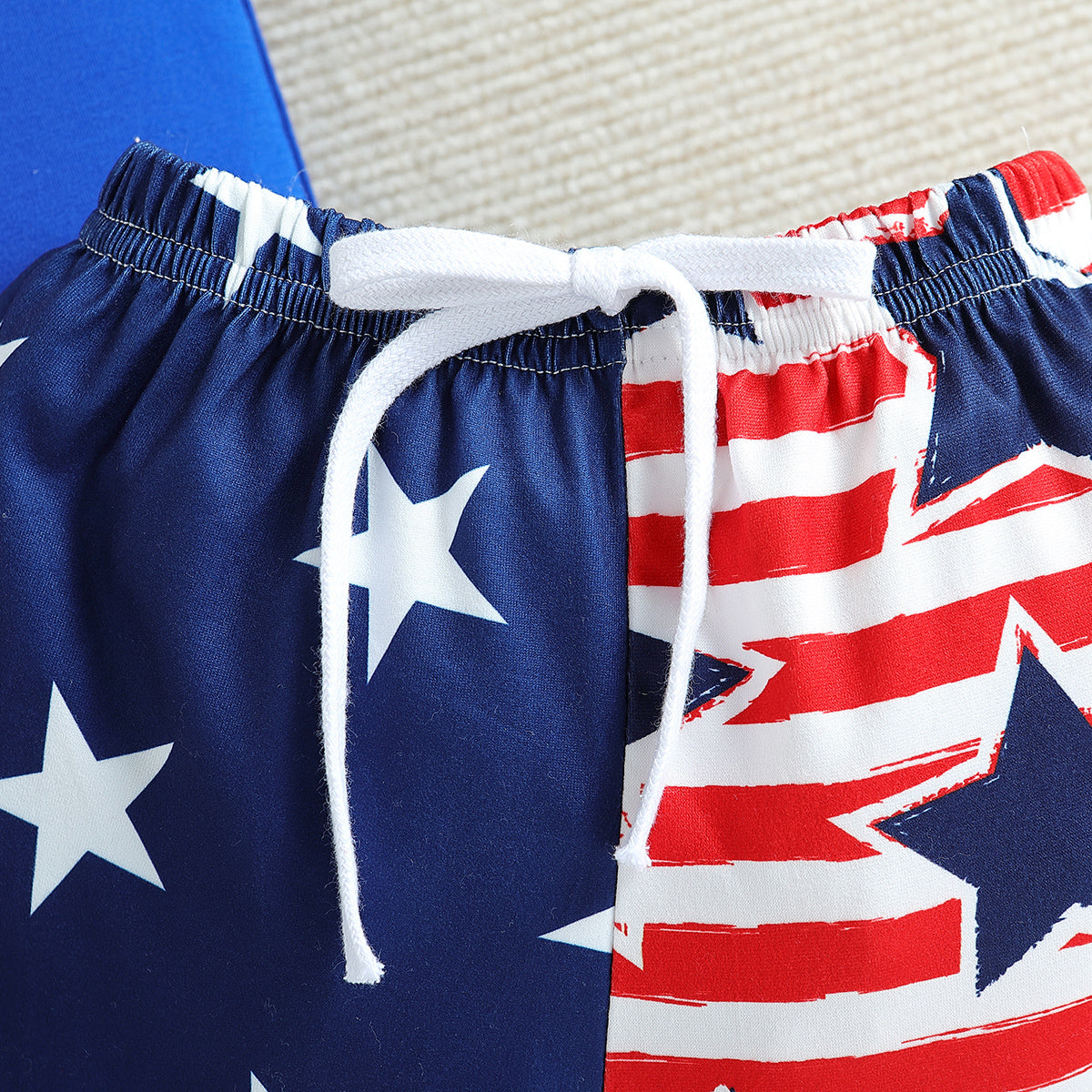 Boys Blue Printed Top with Shorts