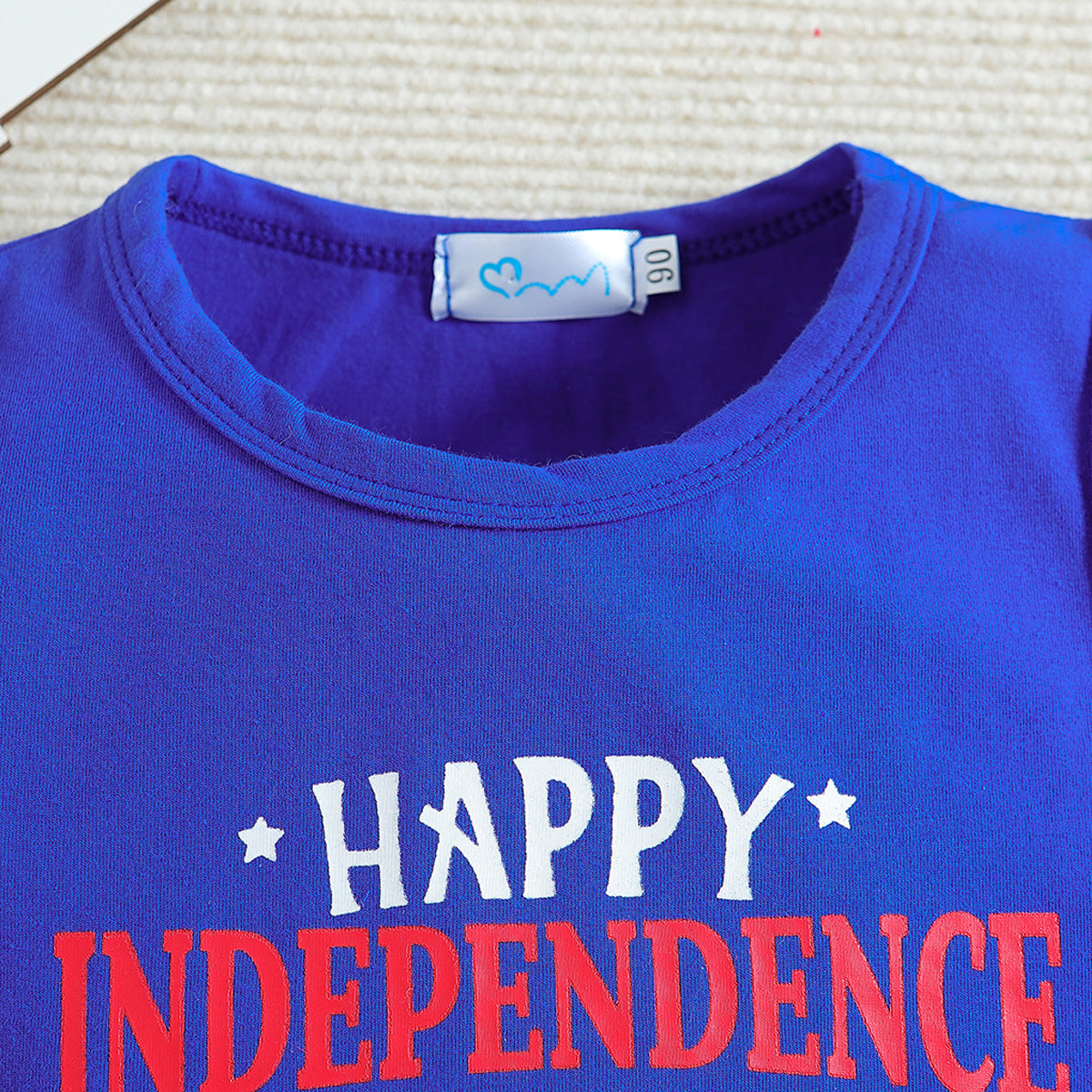 Boys Blue Printed Top with Shorts