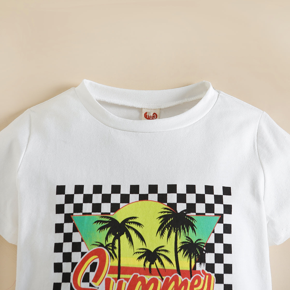 Boys Grey Printed T-shirt with Shorts