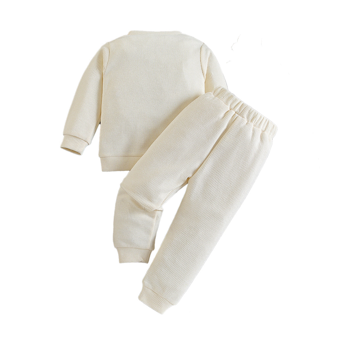 Boys White Self Design T-shirt with Trousers