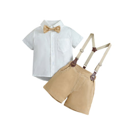 Boys White Shirt with Shorts