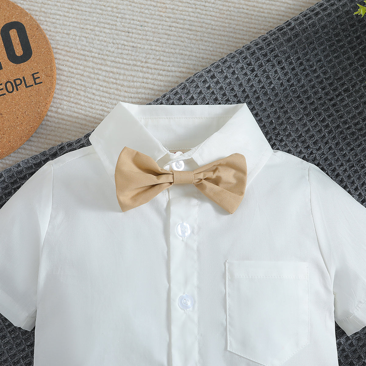 Boys White Shirt with Shorts