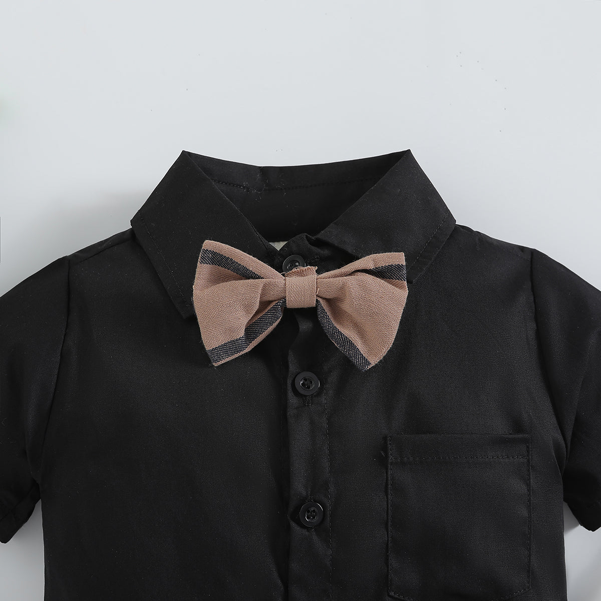 Boys Black Shirt With Shorts