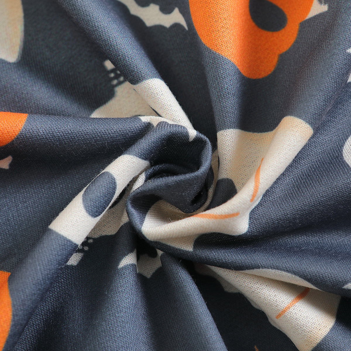 Girls Grey & Orange Printed T-shirt with Trousers