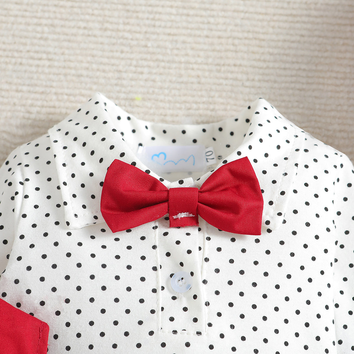 Boys Red & White 5 Piece Suit