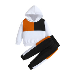 Boys Colourblocked Hooded Top with Pyjamas
