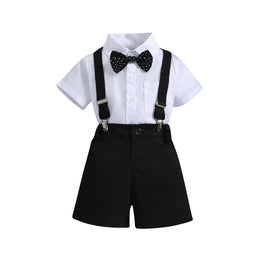 Boys Shirt with Shorts & Suspenders