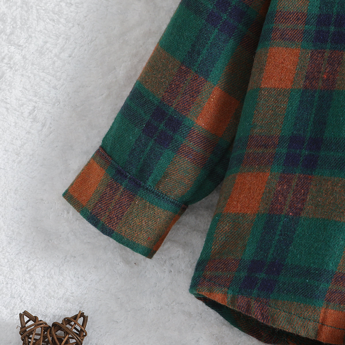 Boys Khaki Checked Shirt & Trousers With Suspenders