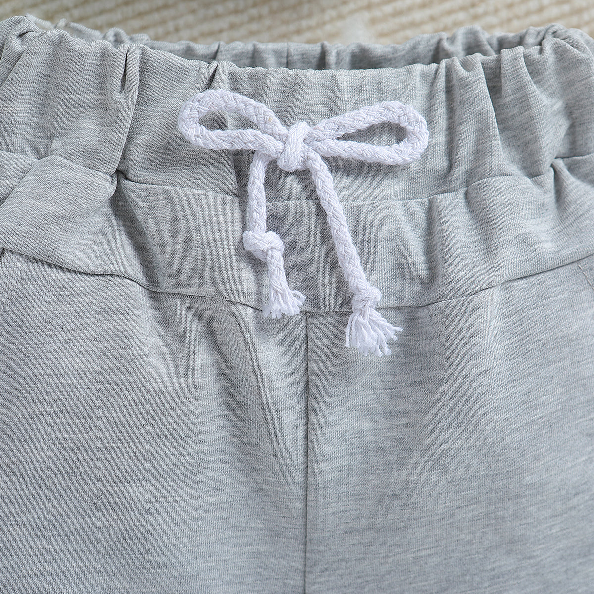Boys Green & Grey Striped Bodysuit With Shorts