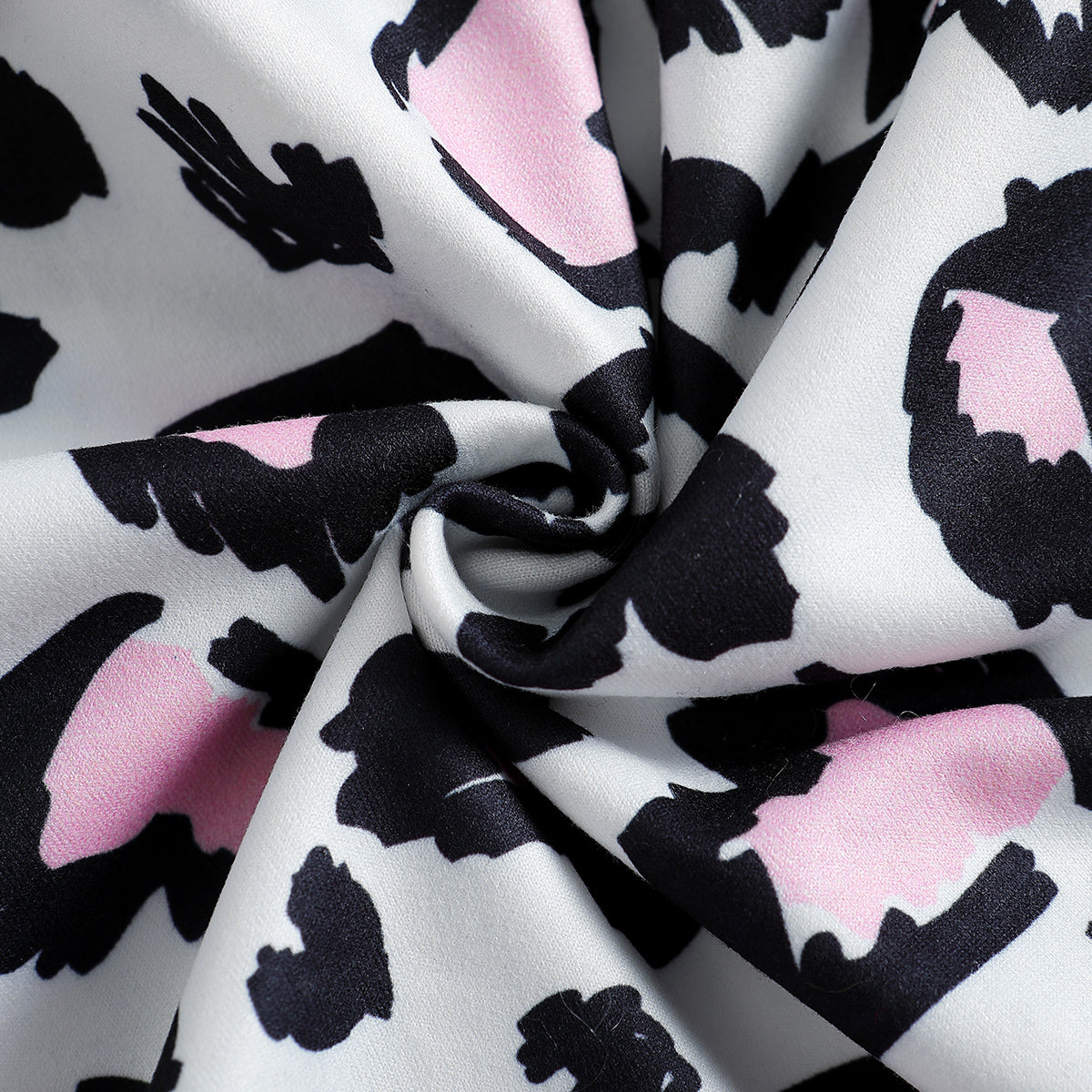Infant Girls Black & White Printed Cotton Bodysuit