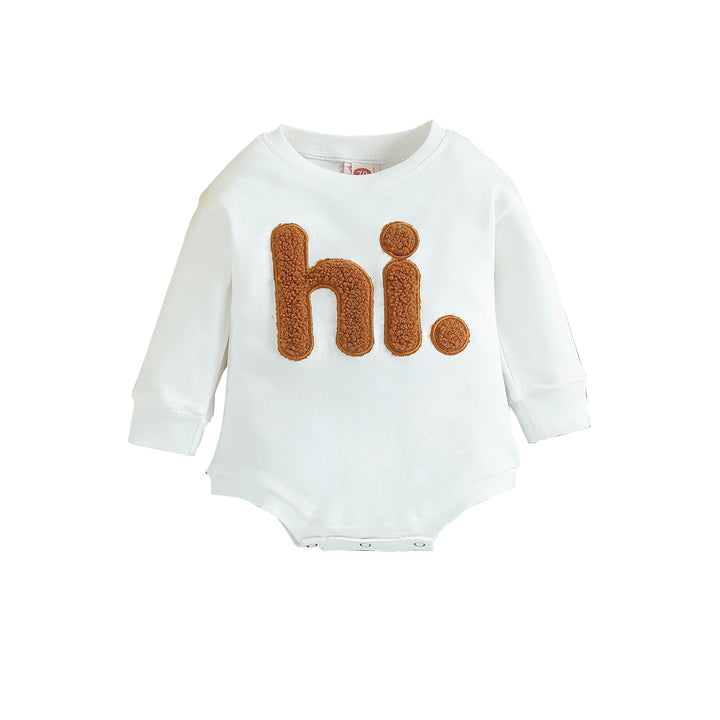 White Infant Boys Self-Design Cotton Bodysuit