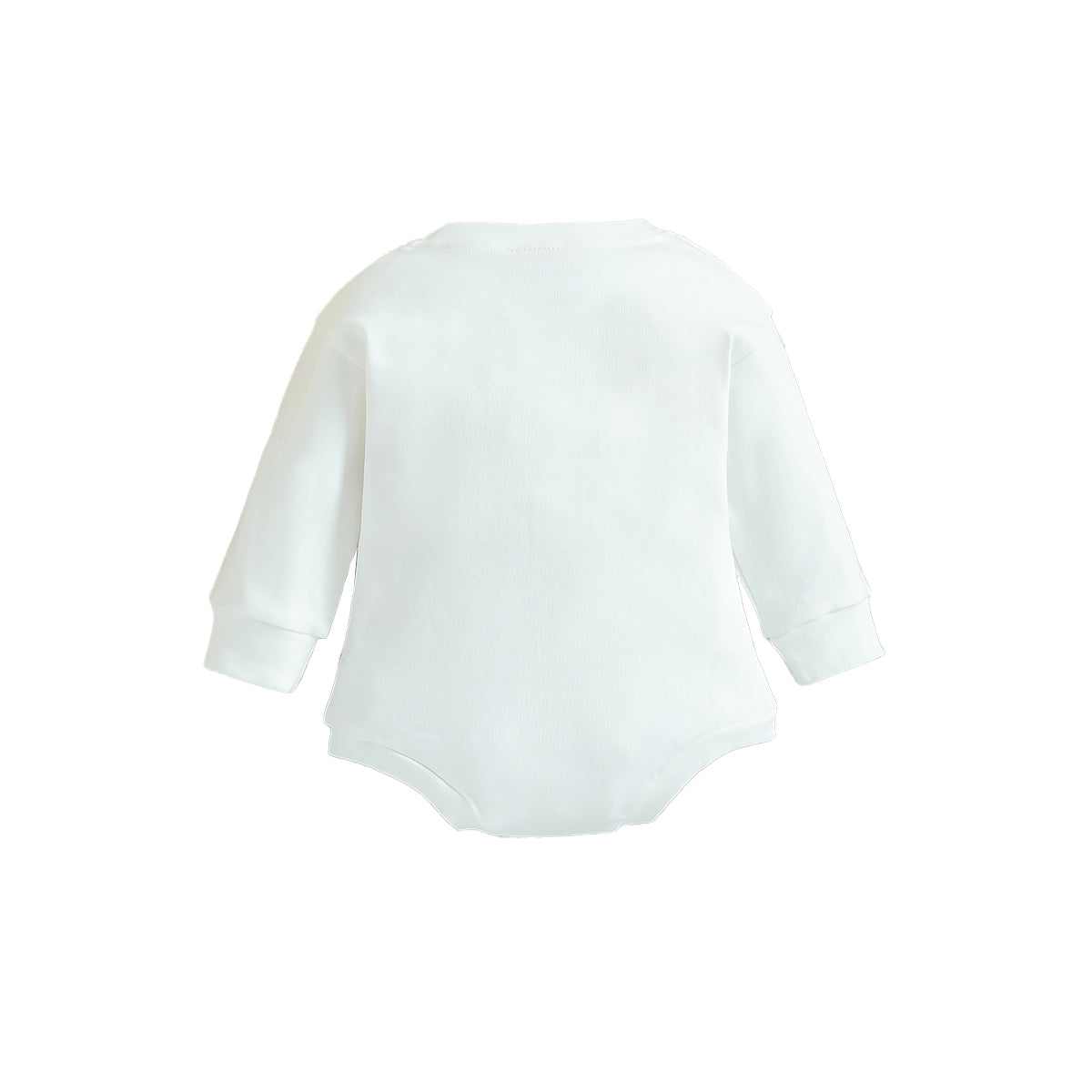 White Infant Boys Self-Design Cotton Bodysuit