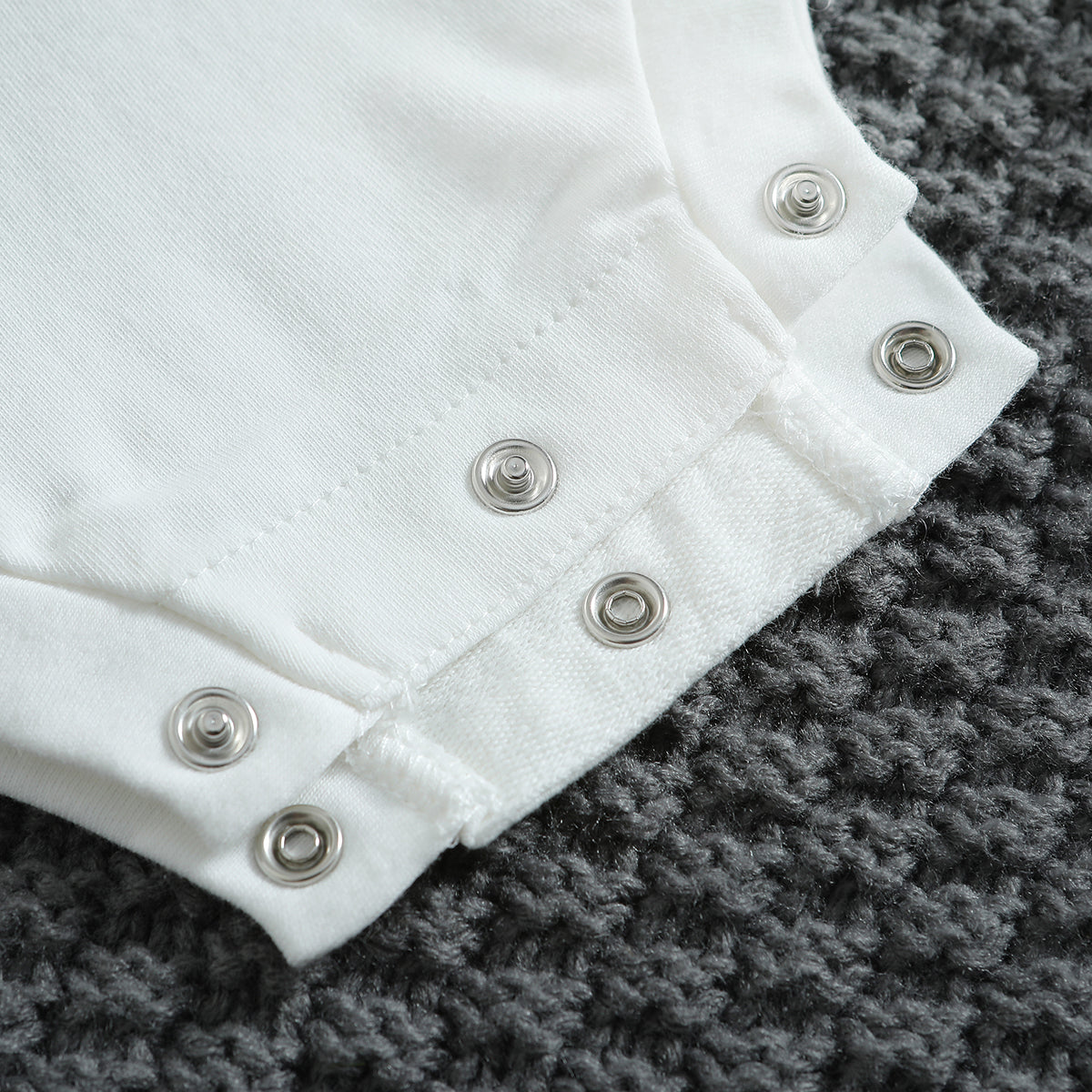 White Infant Boys Self-Design Cotton Bodysuit
