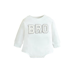 Infants White Embroidered Cotton Bodysuit