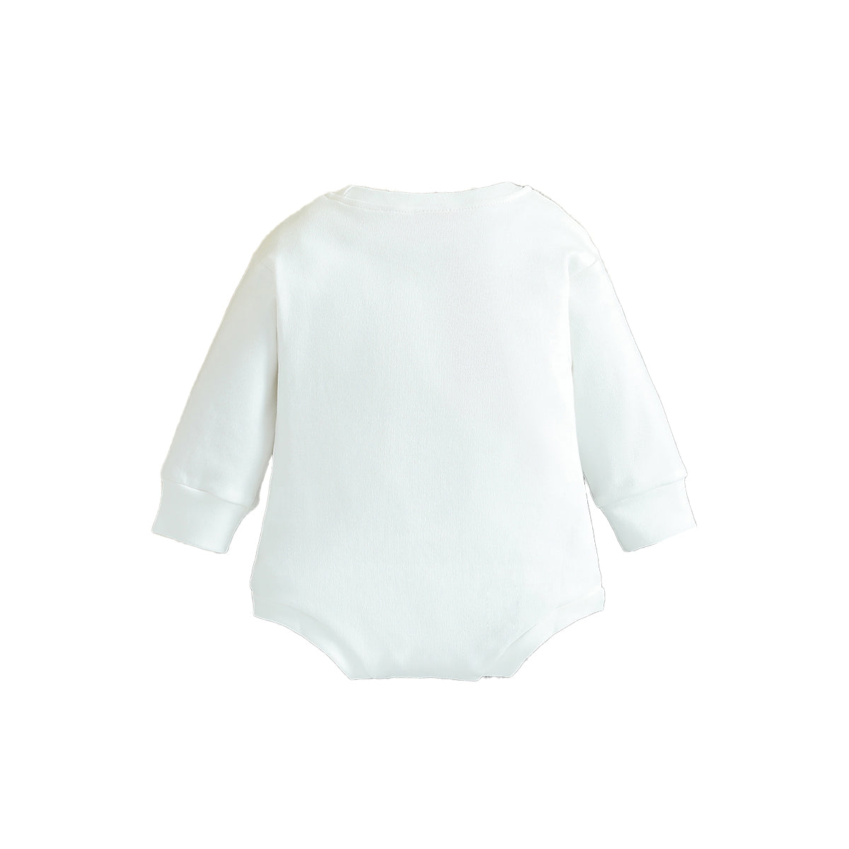 Infants White Embroidered Cotton Bodysuit