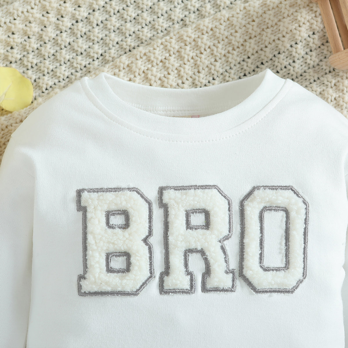Infants White Embroidered Cotton Bodysuit