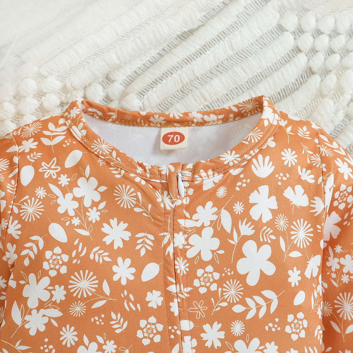 Girls Floral Printed Cotton Rompers