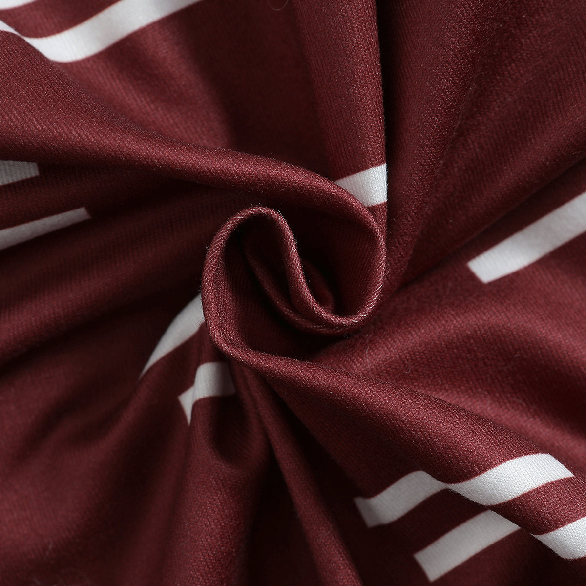 Infant Boys Maroon Printed Cotton Rompers