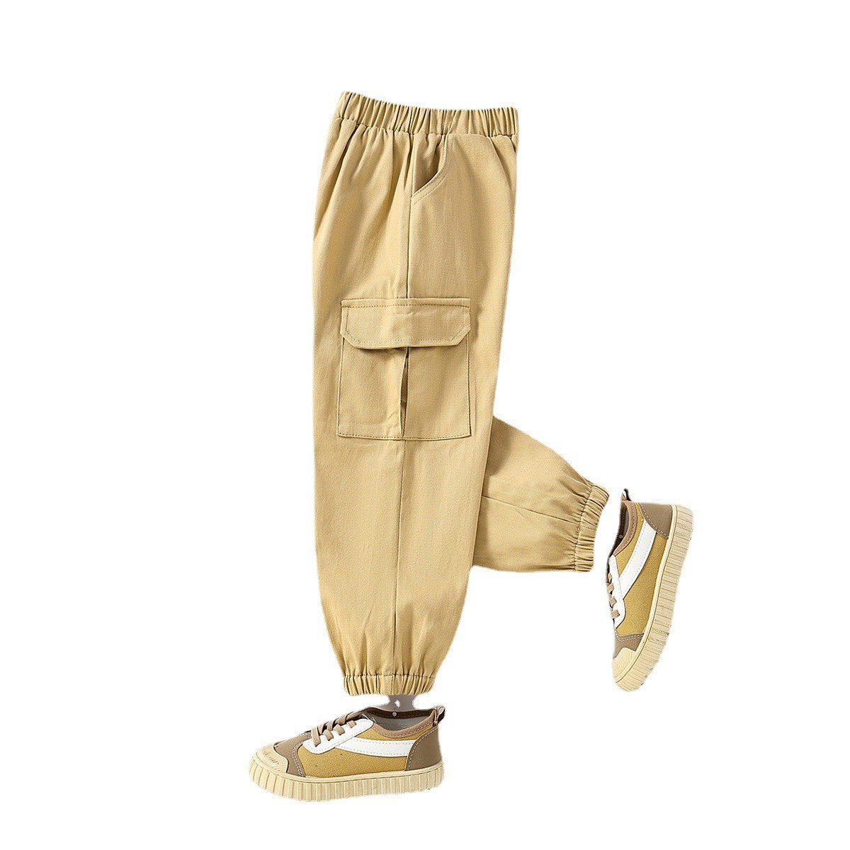 Boys Khaki Easy Wash Cargos Trousers